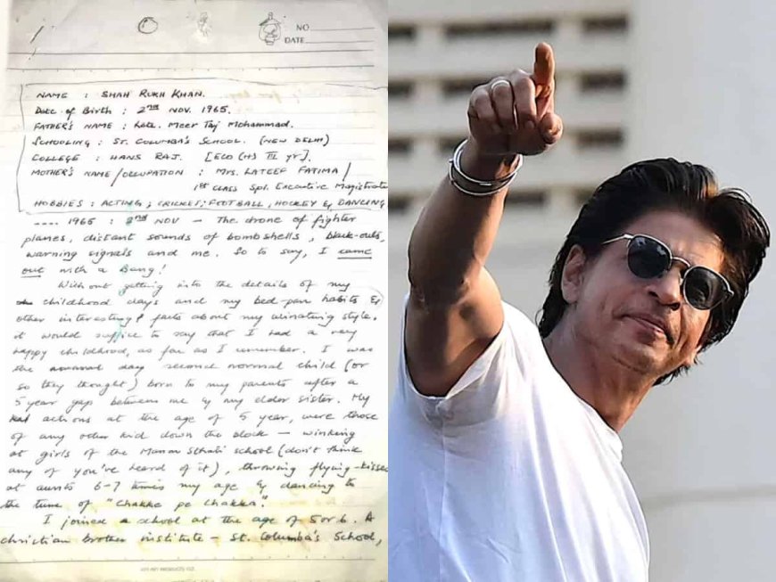 Shah Rukh Khan’s old handwritten essay goes viral: Check it out